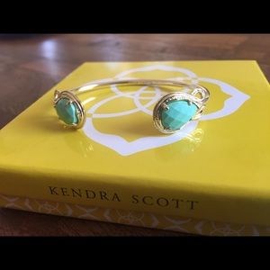 Kendra Scott Gold Color & Amazonite Cuff Bracelet
